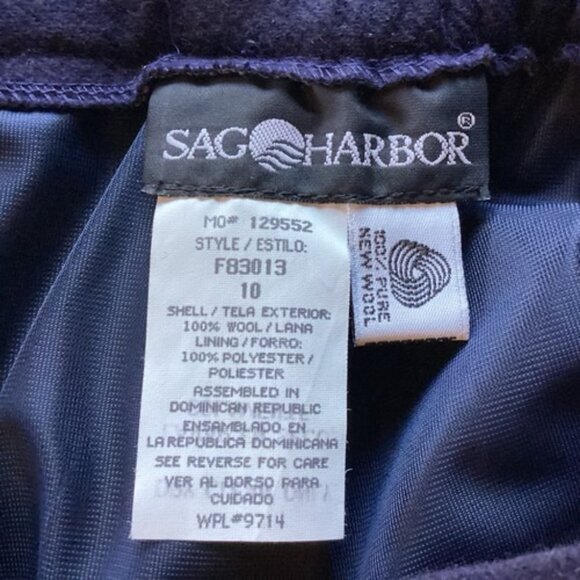 Sag Harbor 100% Pure Wool Dark Blue Navy Women’s Straight Pencil Skirt Sz10 NWT - Picture 3 of 5